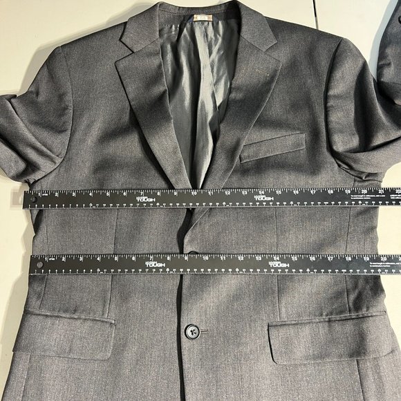 Banana Republic Blazer Jacket Mens 40S Gray Lanificio Wool Modern Fit Sport Coat - Picture 12 of 16